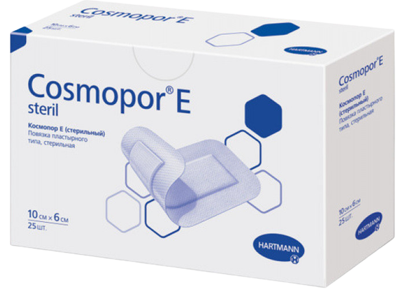 Абсорбуюча адгезивна пов'язка Cosmopor® E steril 10см х 6см 25шт